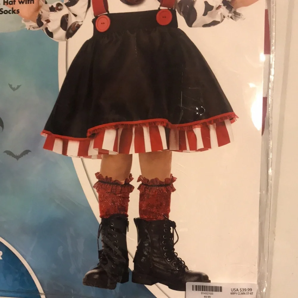 NIP Spirit Girl’s Kreepy Klown Costume